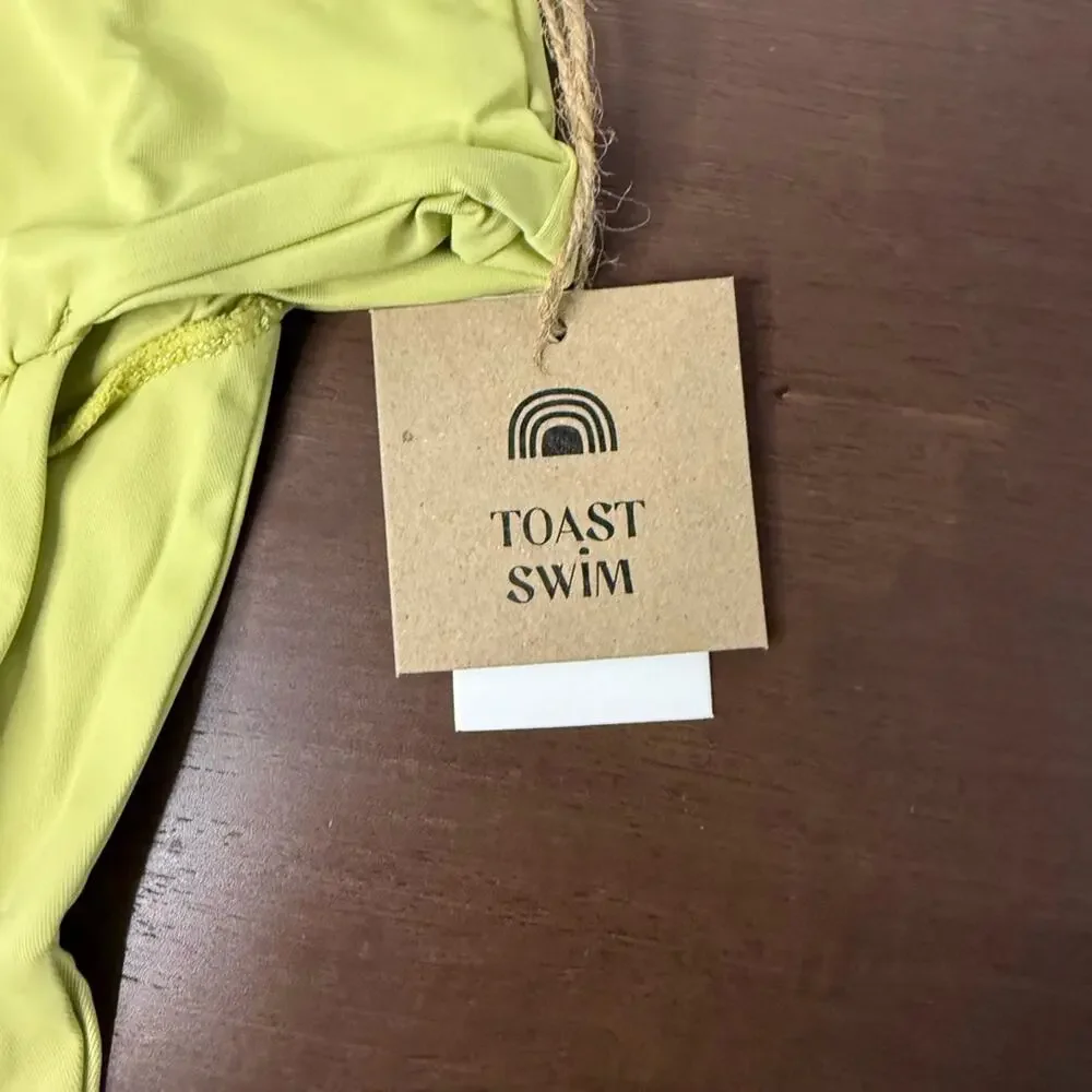 FP x Toast Swim Signature Banded Waist Bottom in‎ Leek Green XS NWT